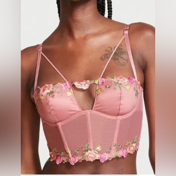 Victoria's Secret Other - Victoria's Secret sexy Unlined Floral Embroidered corset size M